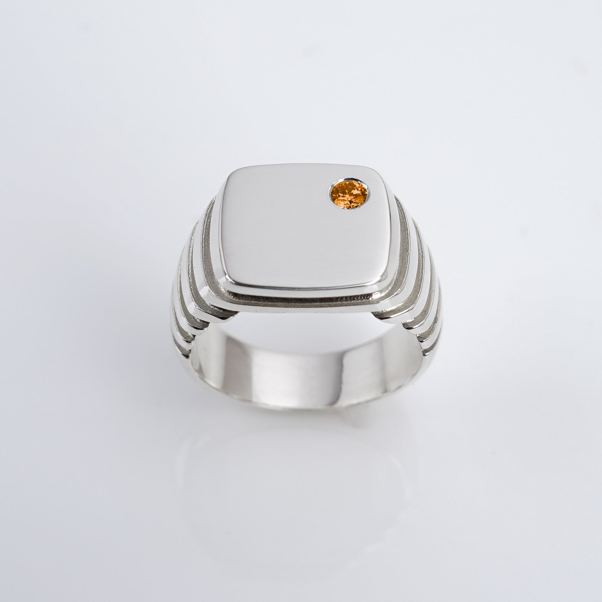 Growth Square Signet - Citrine