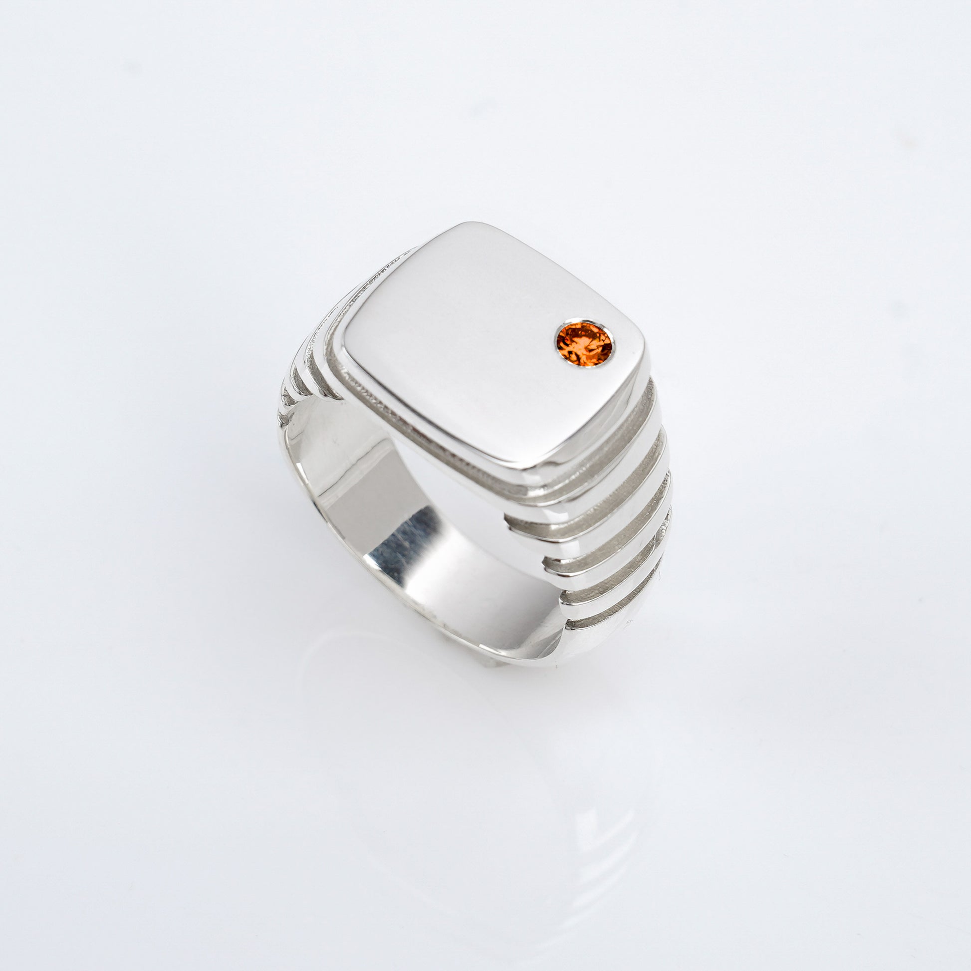 Growth Square Signet - Citrine