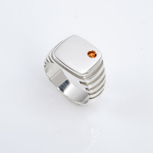 Growth Square Signet - Citrine